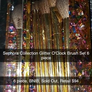 Sephora Glitter O'Clock Brush Set 6 piece